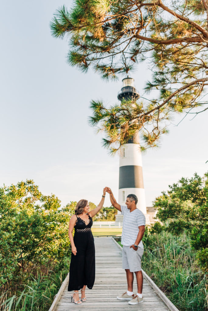 Couple at Bodie Light house