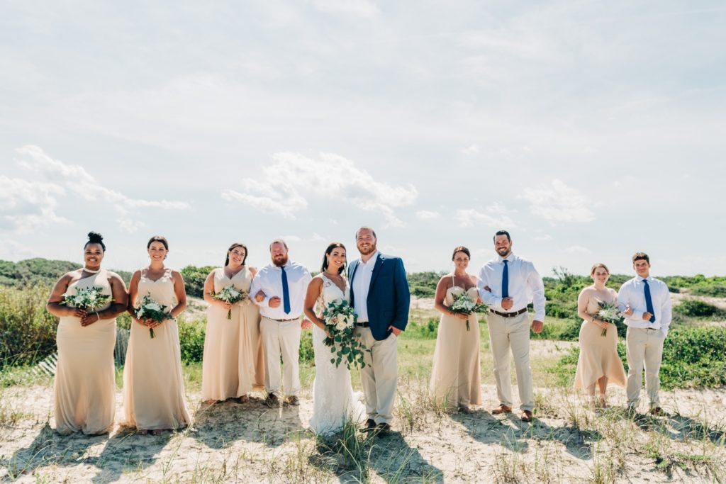 bridal party at wild horse estate