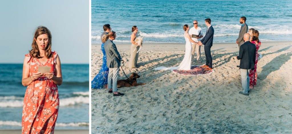 Outer banks Intimate wedding on the beach