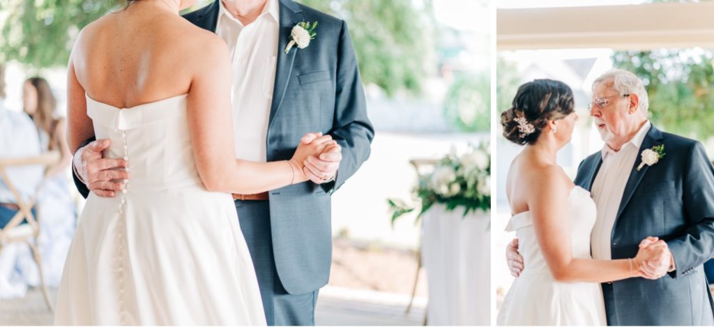 Bride shares dance with her father at the reception