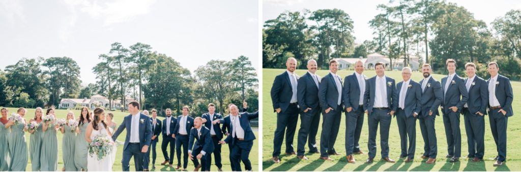 groomsmen and groom at Cavalier Golf and Yacht Club