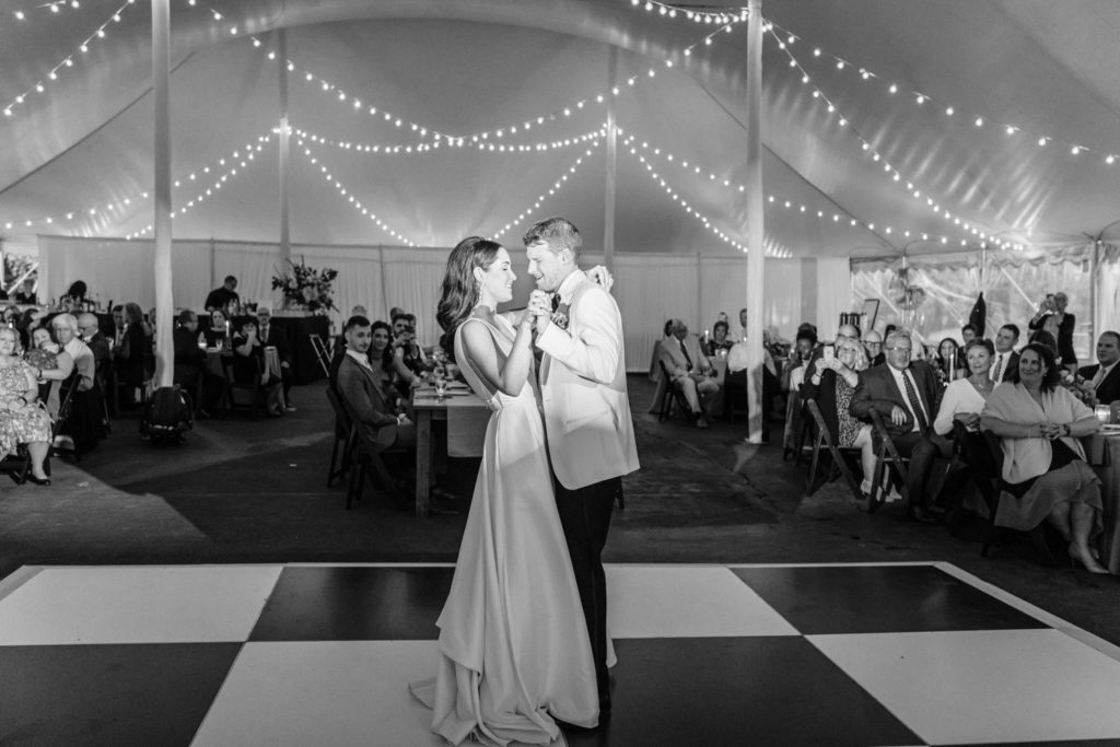 first dance at reception