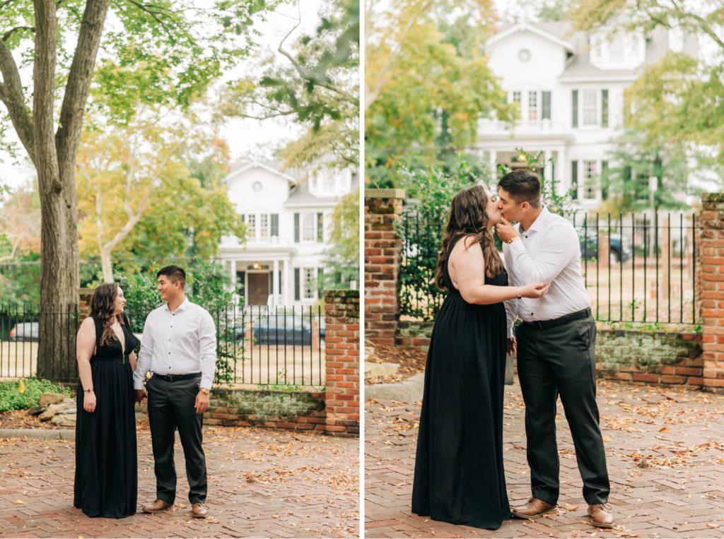 engagement couples dressed up for photos