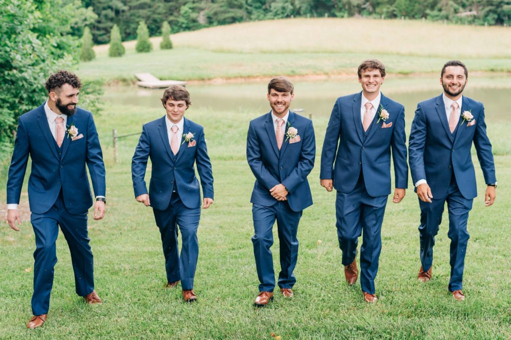 groom and groomsmen at Lady Bird Farm Wedding