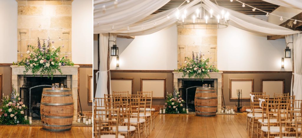 indoor ceremony at Williamsburg Winery Wedding