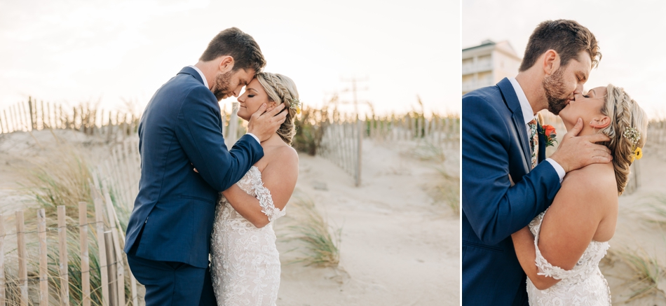 Bride and groom portraits at OBX Wedding