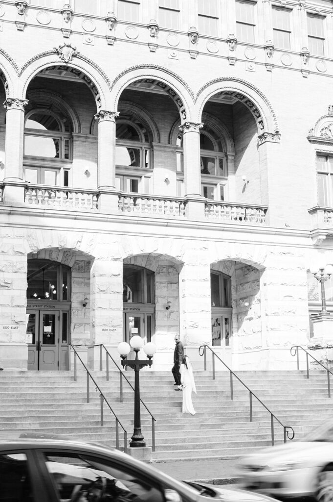 bride and groom main street station in richmond