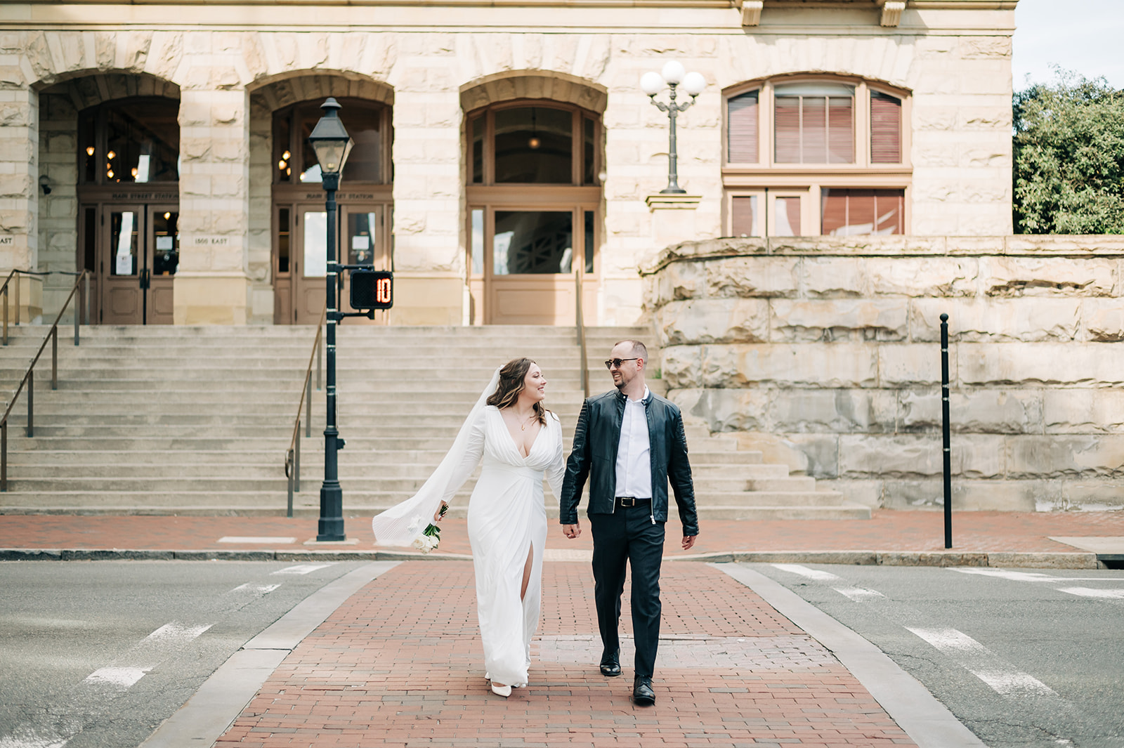 bride and groom main street station in richmond