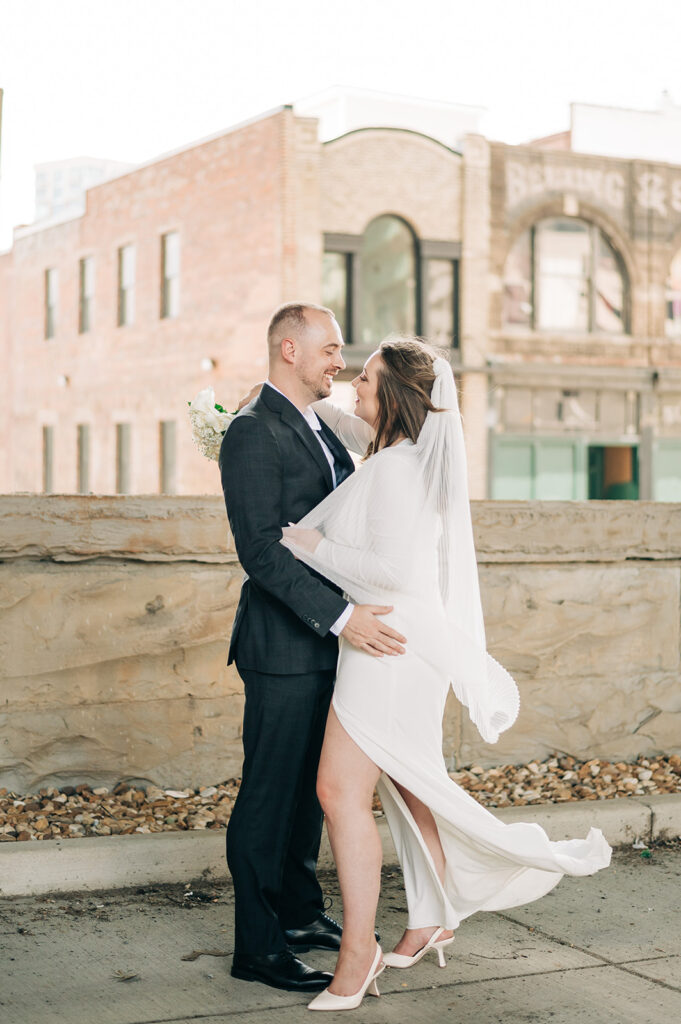 Bride and groom in richmond