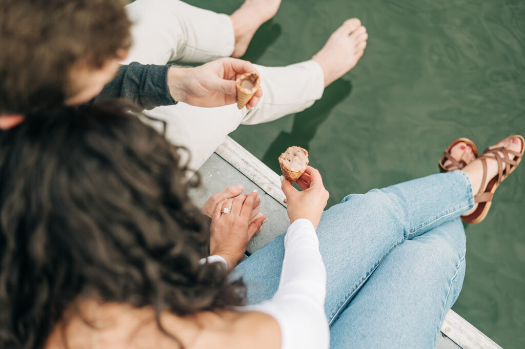 Engagement Photos with Ice cream