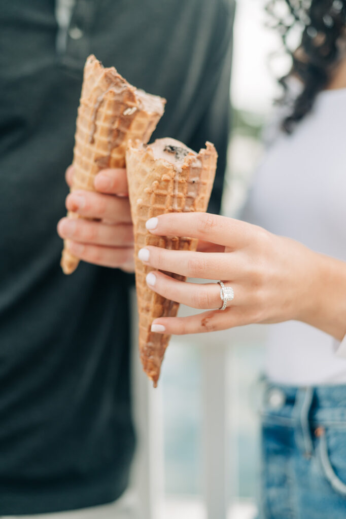 Engagement Photos with Ice cream