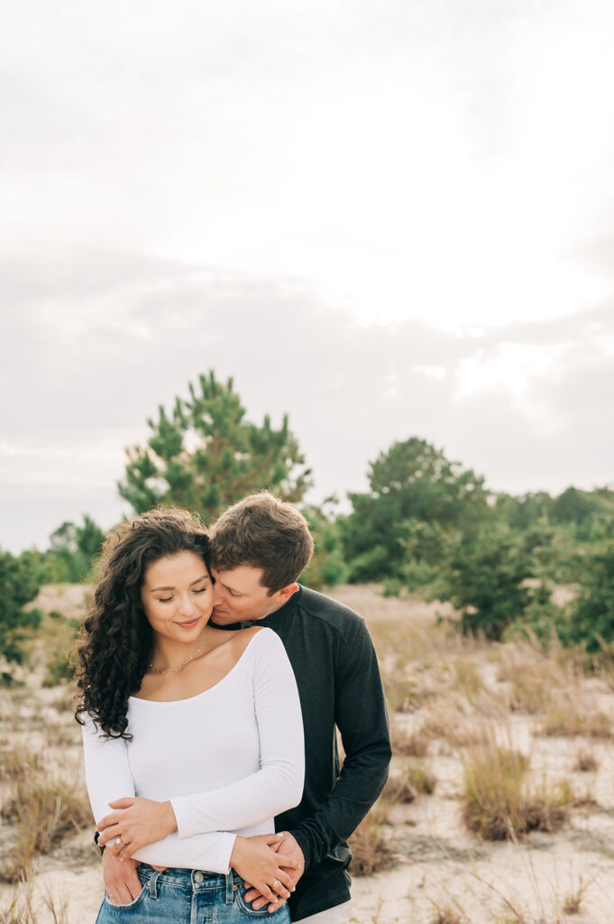 couple at Pleasure House Point for engagement photos