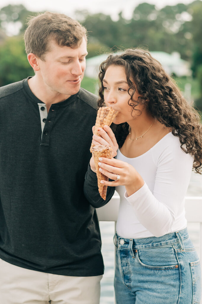 Engagement Photos with Ice cream