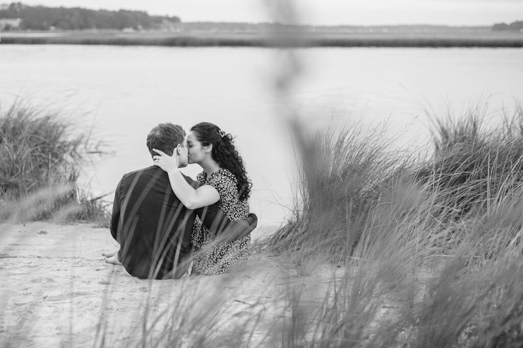 couple by the water at Pleasure House Point