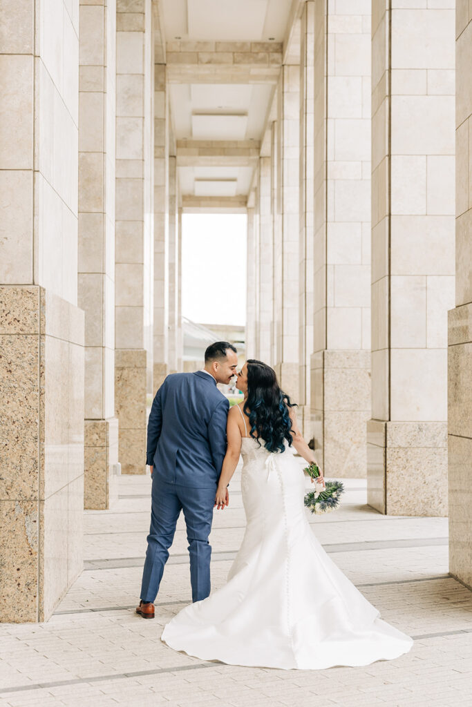 Bride & Groom portaits at Norfolk VA Courthouse Elopement