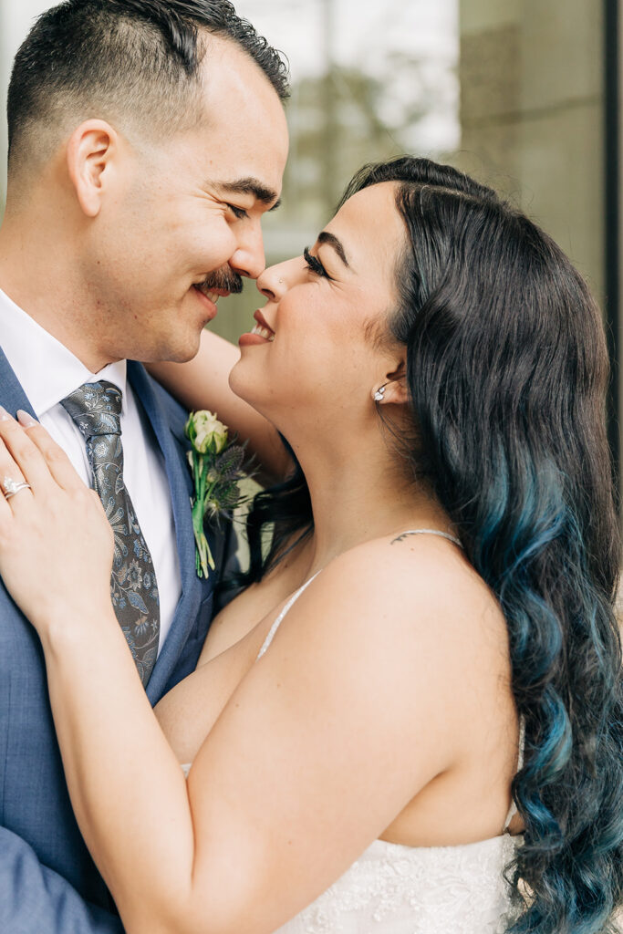 Bride & Groom portaits at Norfolk VA Courthouse Elopement