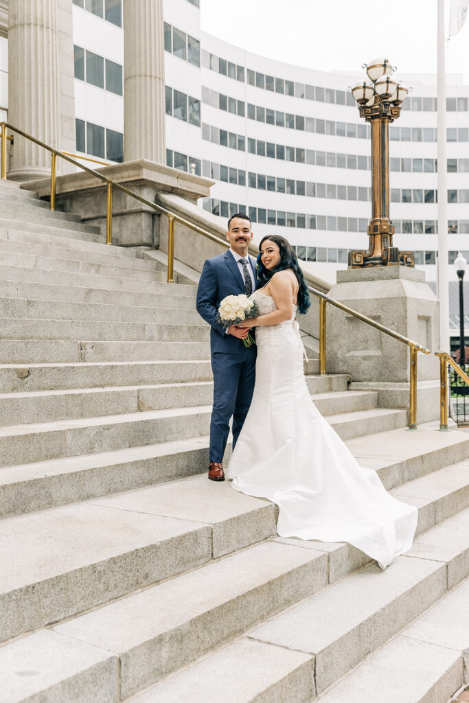 Wedding portraits in downtown norfolk va