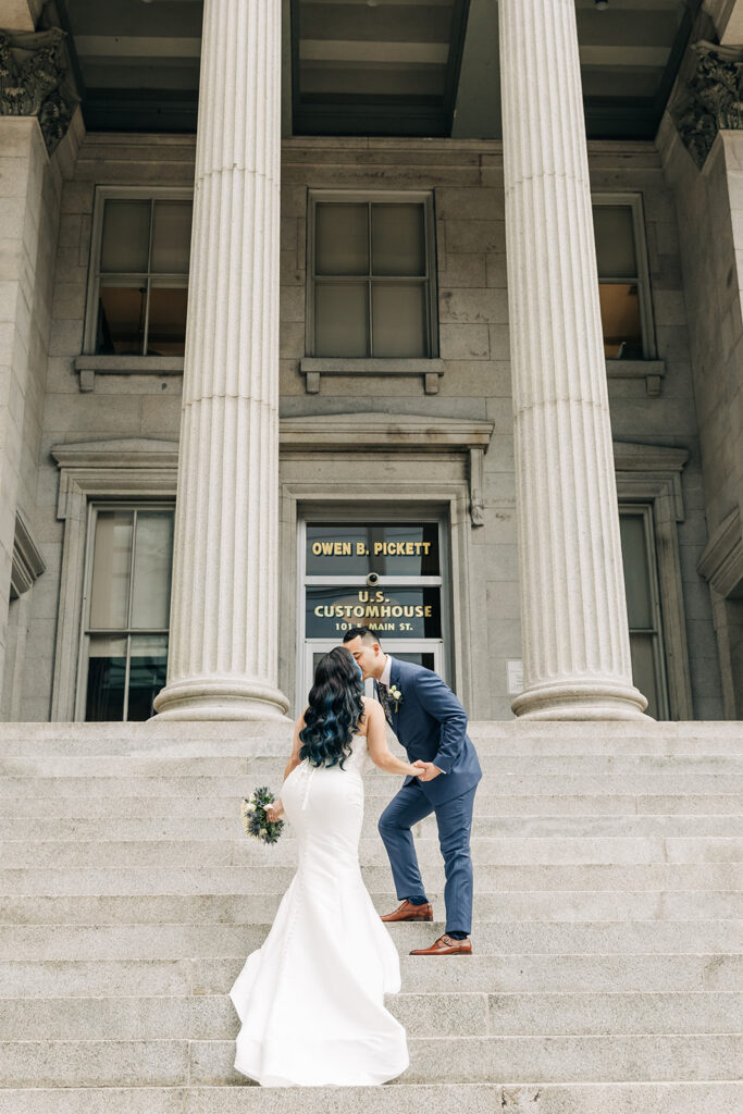 Wedding portraits in downtown norfolk va