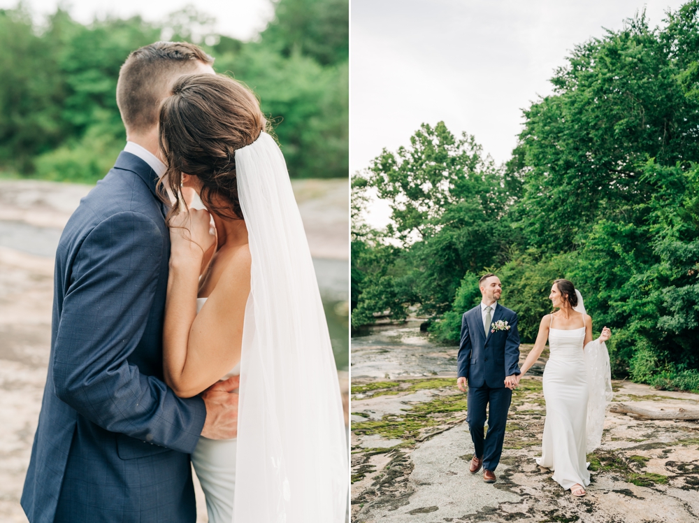 Sunset photos at the mill at fine creek wedding