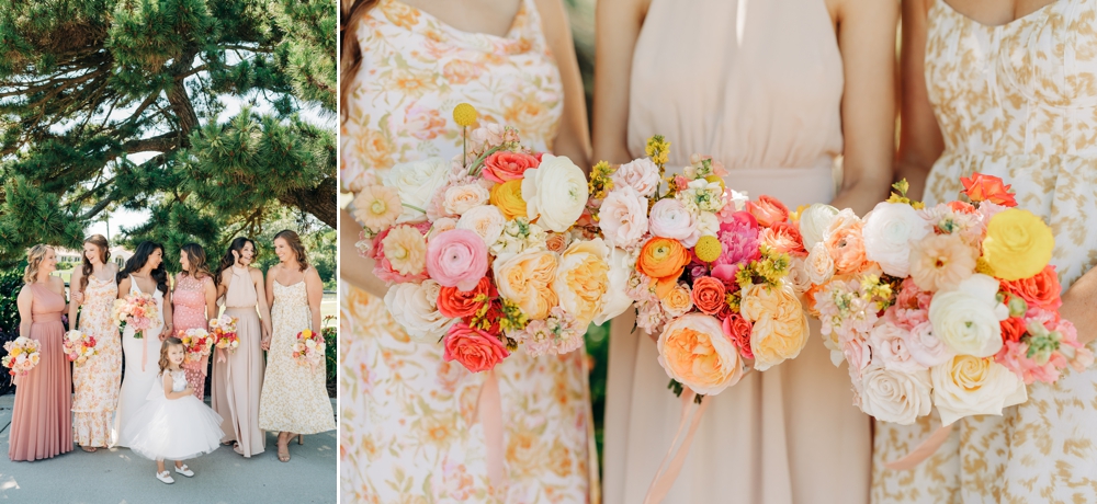 wedding party portraits at Cavalier Golf & Yacht Club