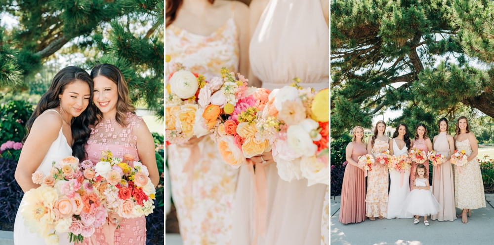 wedding party portraits at Cavalier Golf & Yacht Club