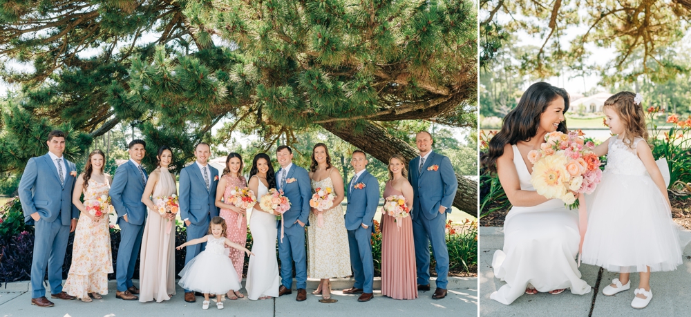 wedding party portraits at Cavalier Golf & Yacht Club