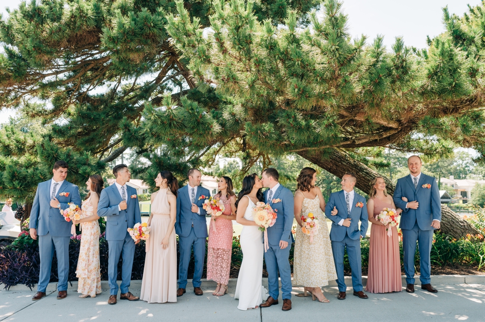 wedding party portraits at Cavalier Golf & Yacht Club