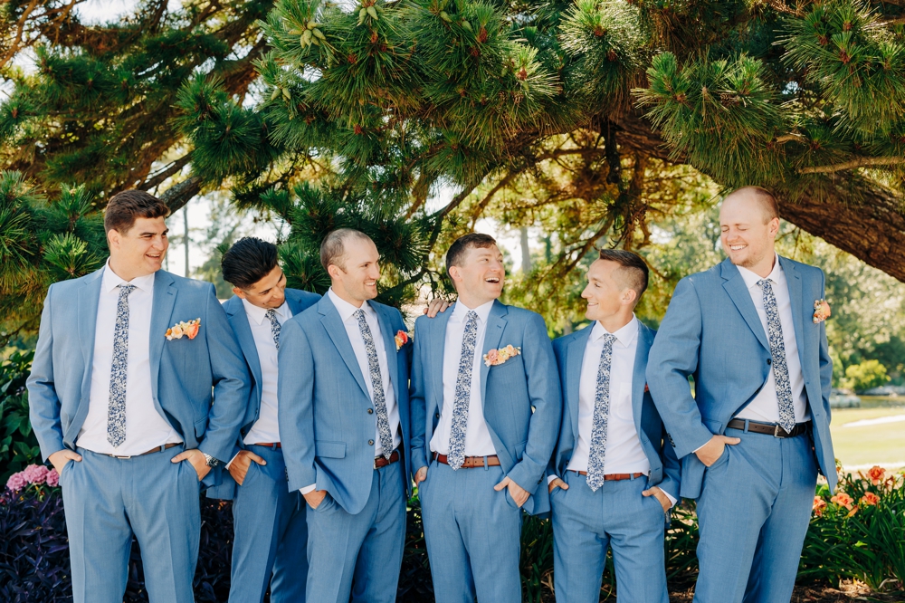 wedding party portraits at Cavalier Golf & Yacht Club