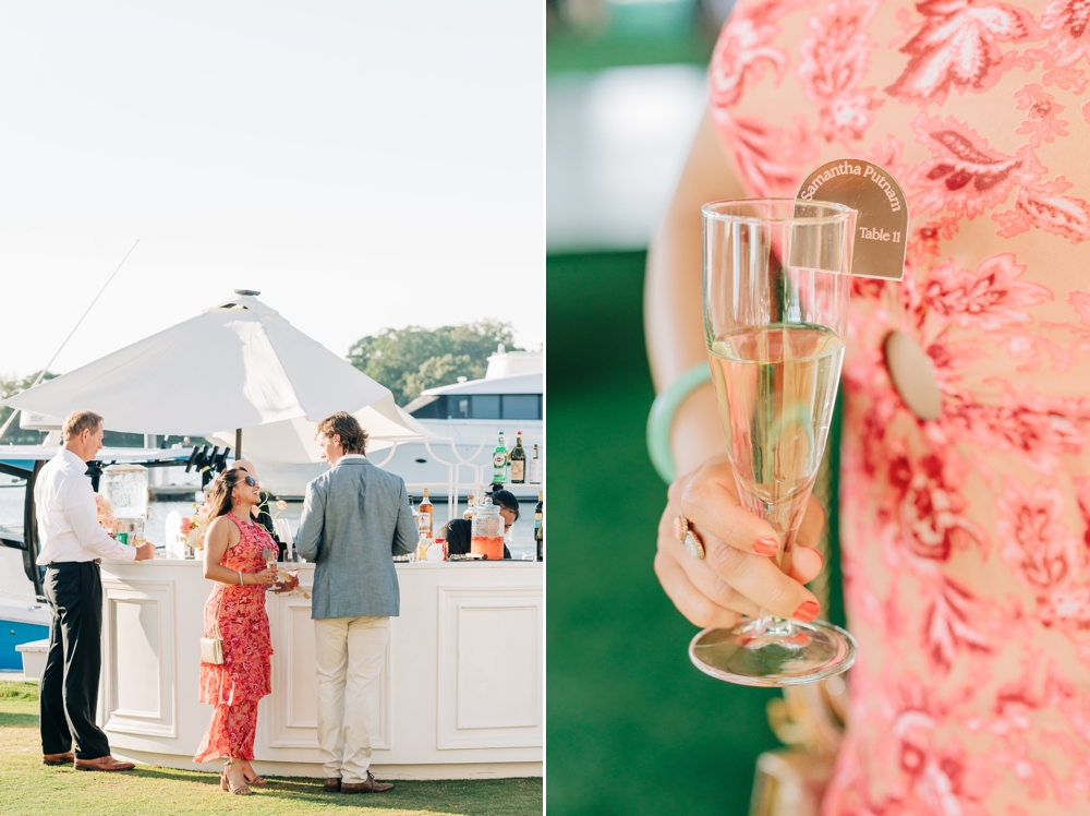 Reception at Summer Wedding at Cavalier Golf & Yacht Club