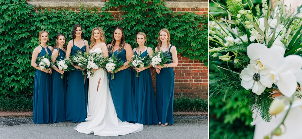 Wedding party portraits at The Hermitage Museum