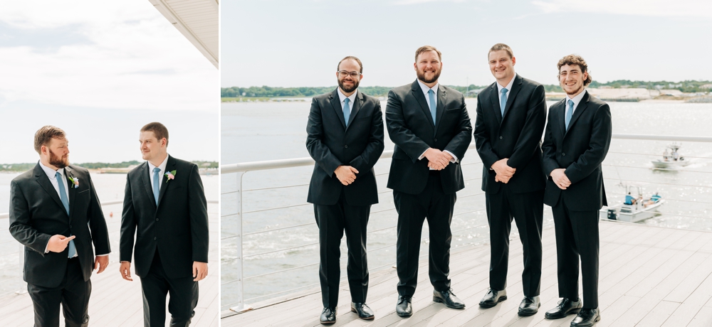 Groom and groomsmen at Lesner Inn