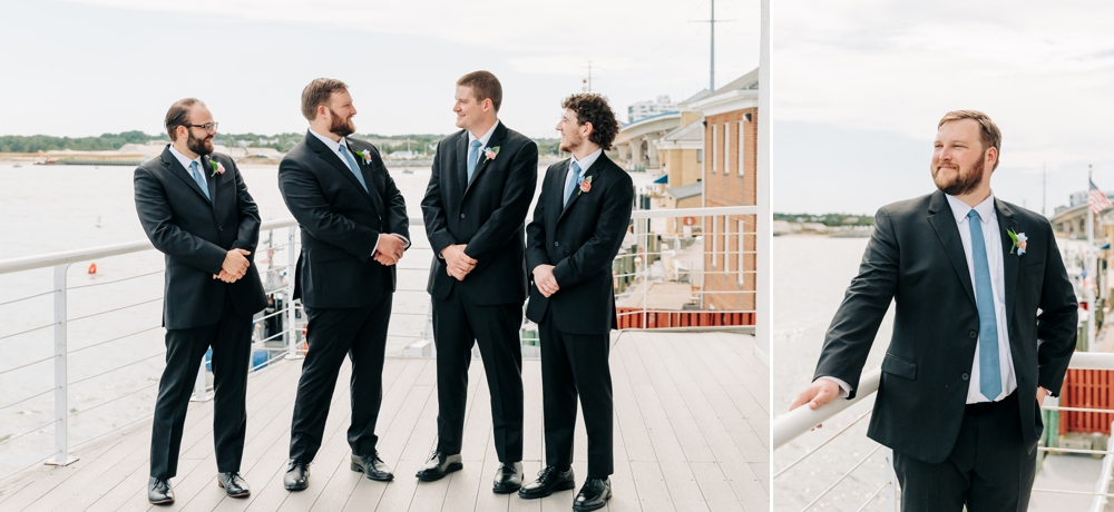 Groom and groomsmen at Lesner Inn