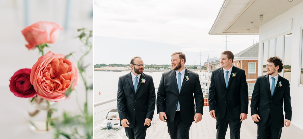 Groom and groomsmen at Lesner Inn