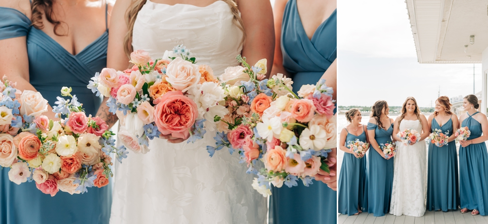 Bride and bridesmaid at The sweetest wedding at Lesner Inn