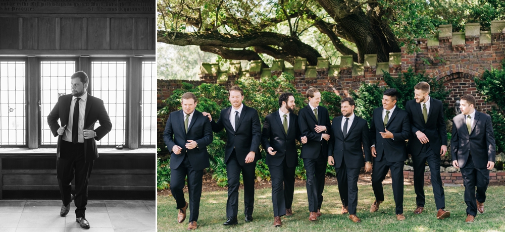 Groom and wedding party at The Hermitage Museum