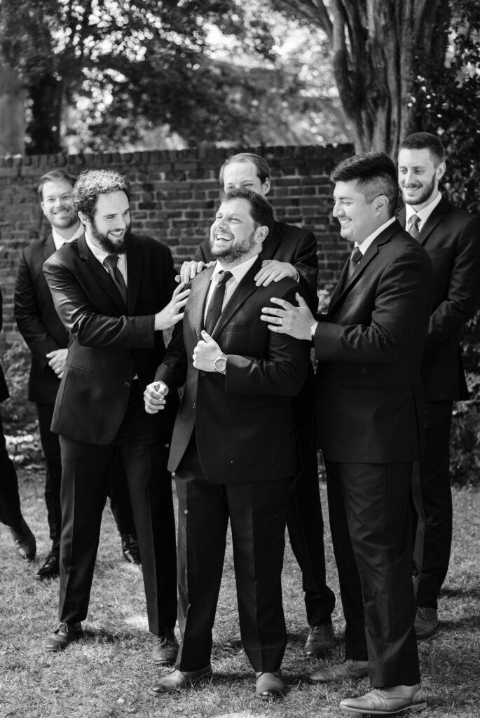 Groom and wedding party at The Hermitage Museum