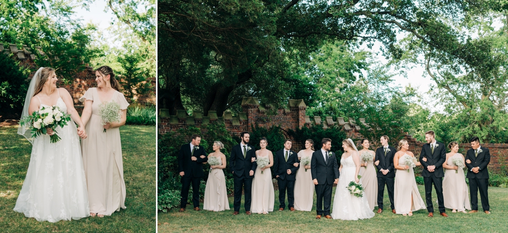 wedding party portraits at Hermitage Museum