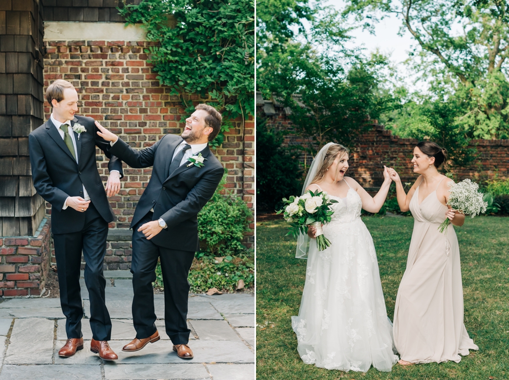 wedding party portraits at Hermitage Museum