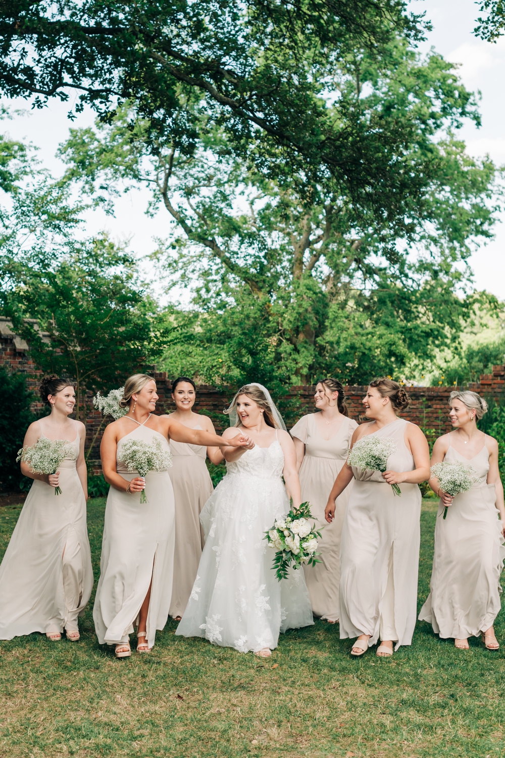 wedding party portraits at Hermitage Museum