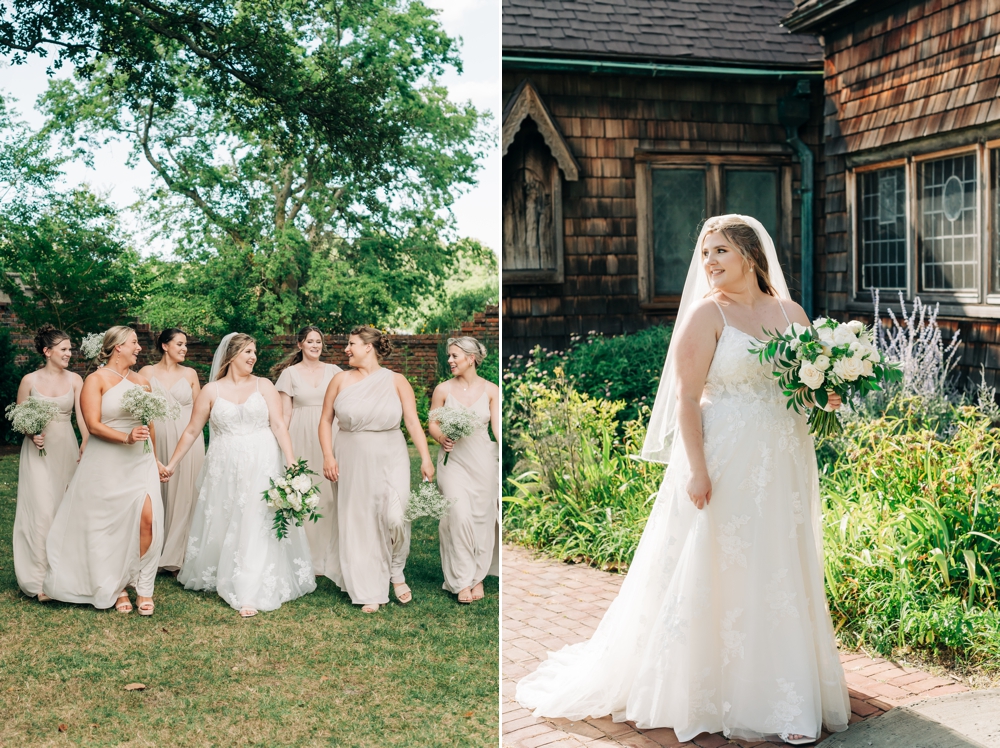 wedding party portraits at Hermitage Museum