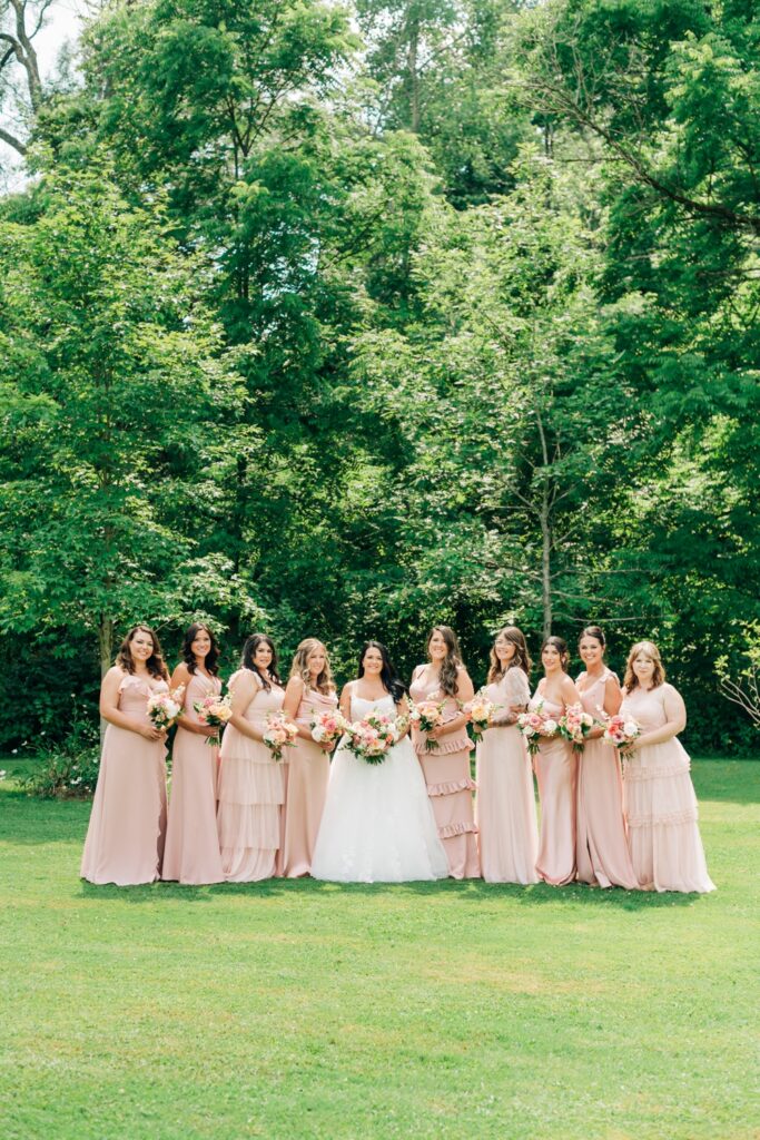 wedding party portraits at The Sinclair Skaneateles