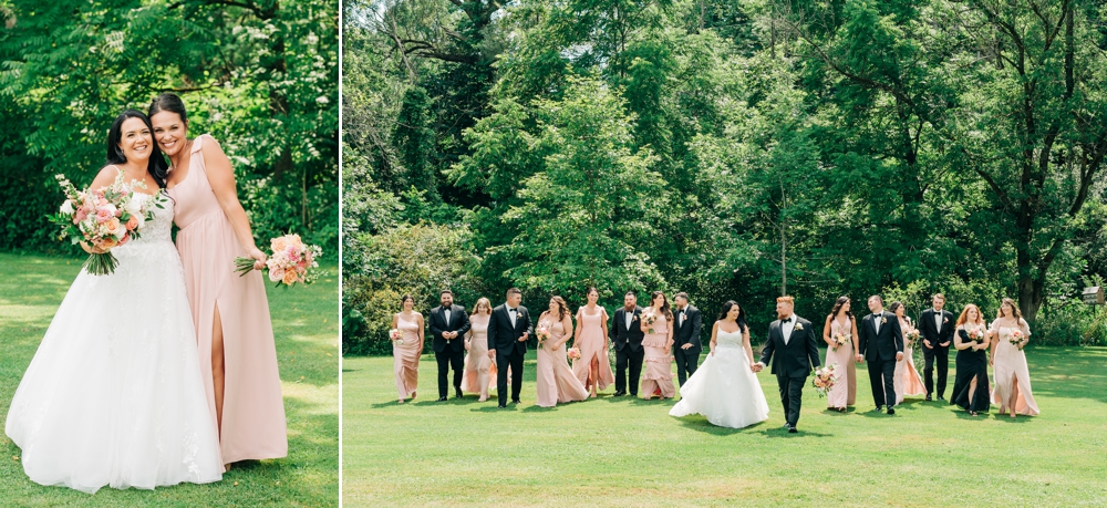 wedding party portraits at The Sinclair Skaneateles