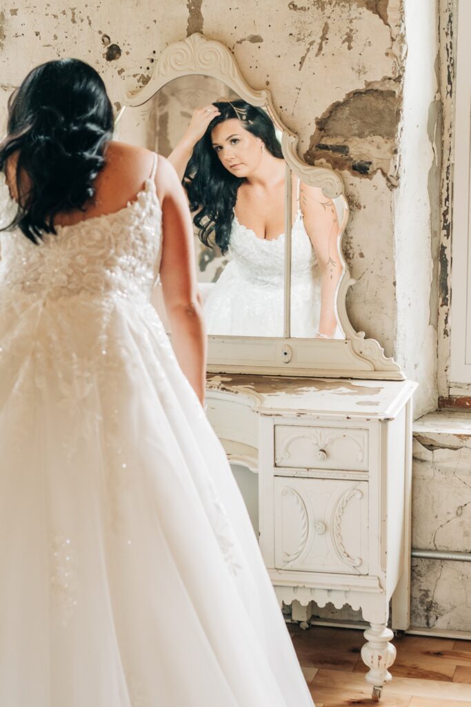 Bride getting read at The Sinclair Skaneateles