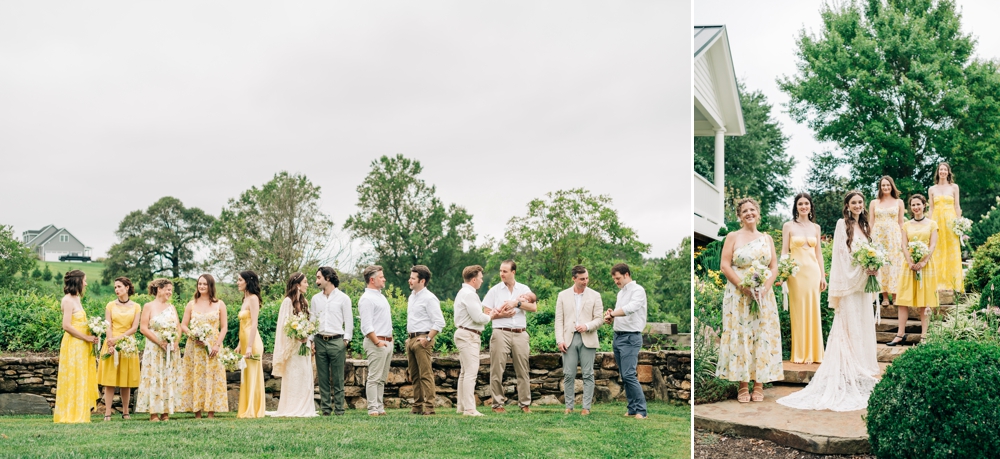 Wedding party photos at Glen Ellen Farms