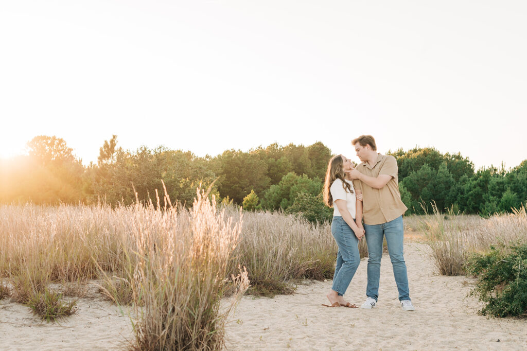 Couple walking the trail