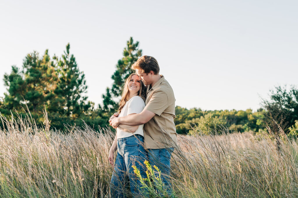 Couple hugging at Brock Environmental