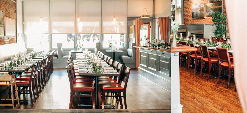 The Richmond Heritage Restaurant set up for a wedding