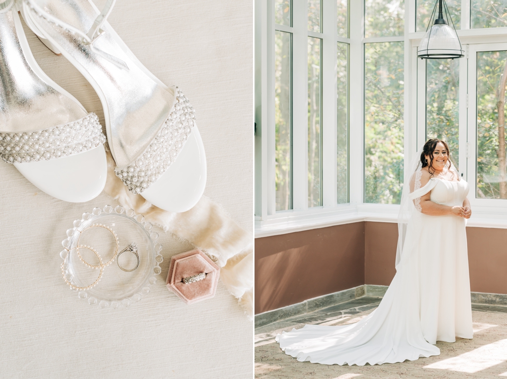 Bride getting ready at goodstone Inn