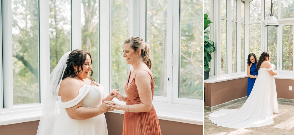 Bride getting ready at goodstone Inn