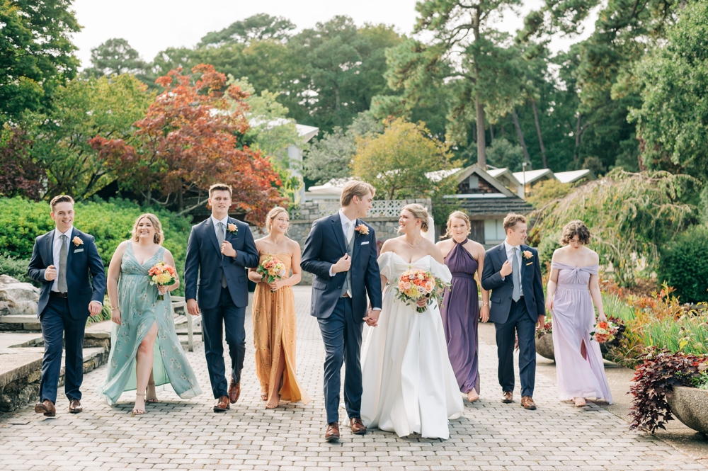 Wedding party at Norfolk Botanical Garden Wedding